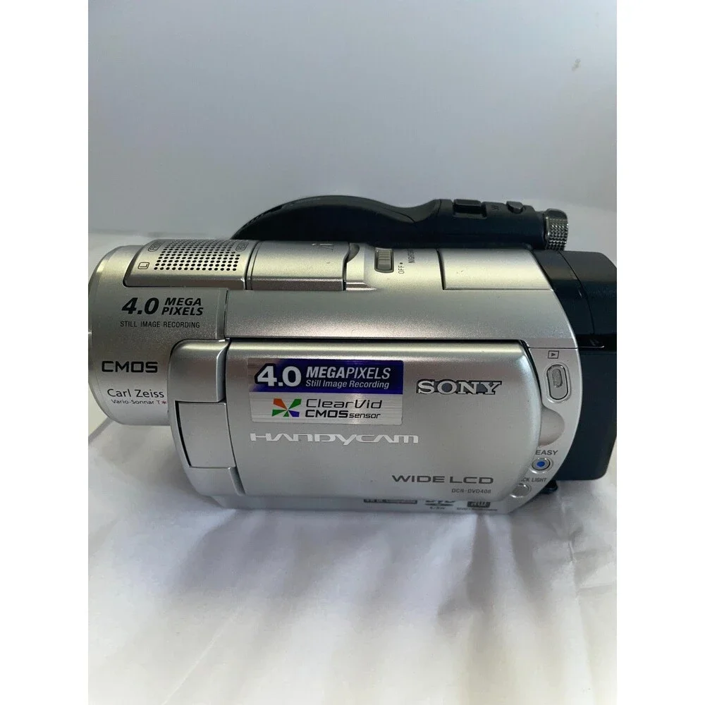 Sony Handycam DCR-DVD408 4MP Carl Zeiss + Battery Manual & Memory Stick